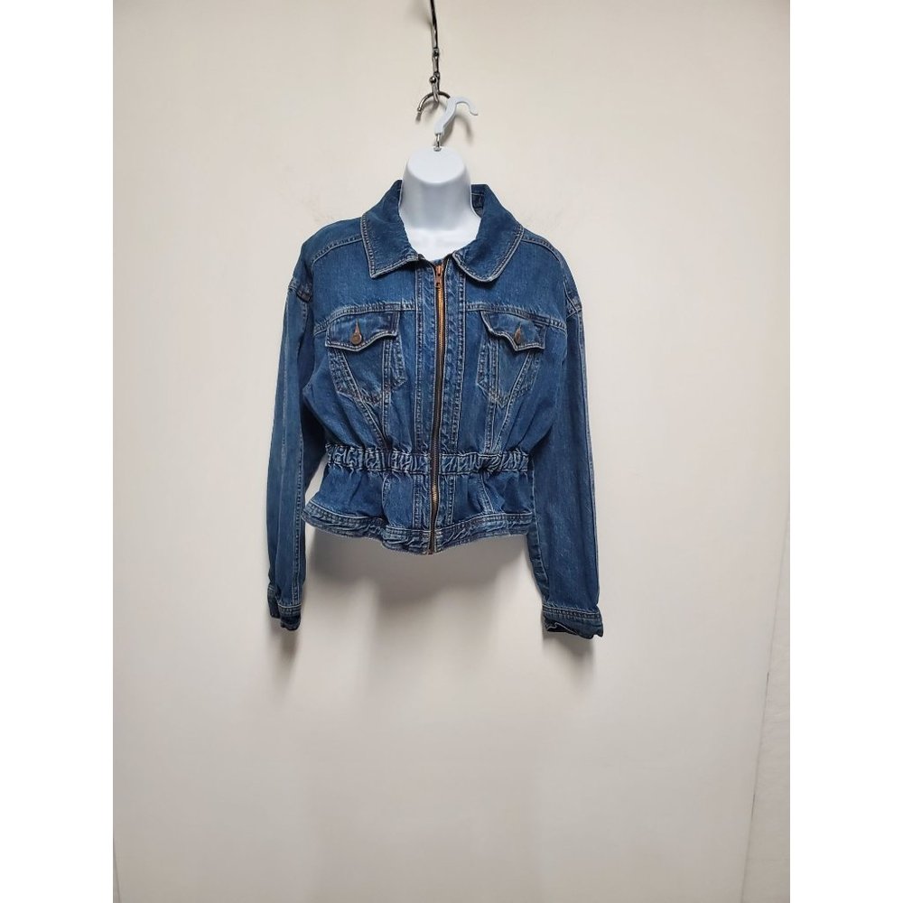 Ladies Denim Jacket From Topshop Cropped Style Size 10.